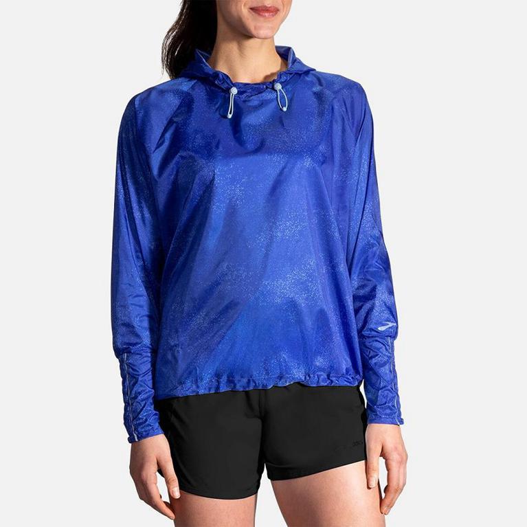 Brooks Women's LSD Pullover Running Jackets - Blue (TVFZ15760)